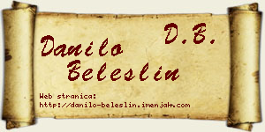 Danilo Beleslin vizit kartica
